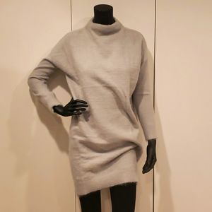 Mock neck sweater dress